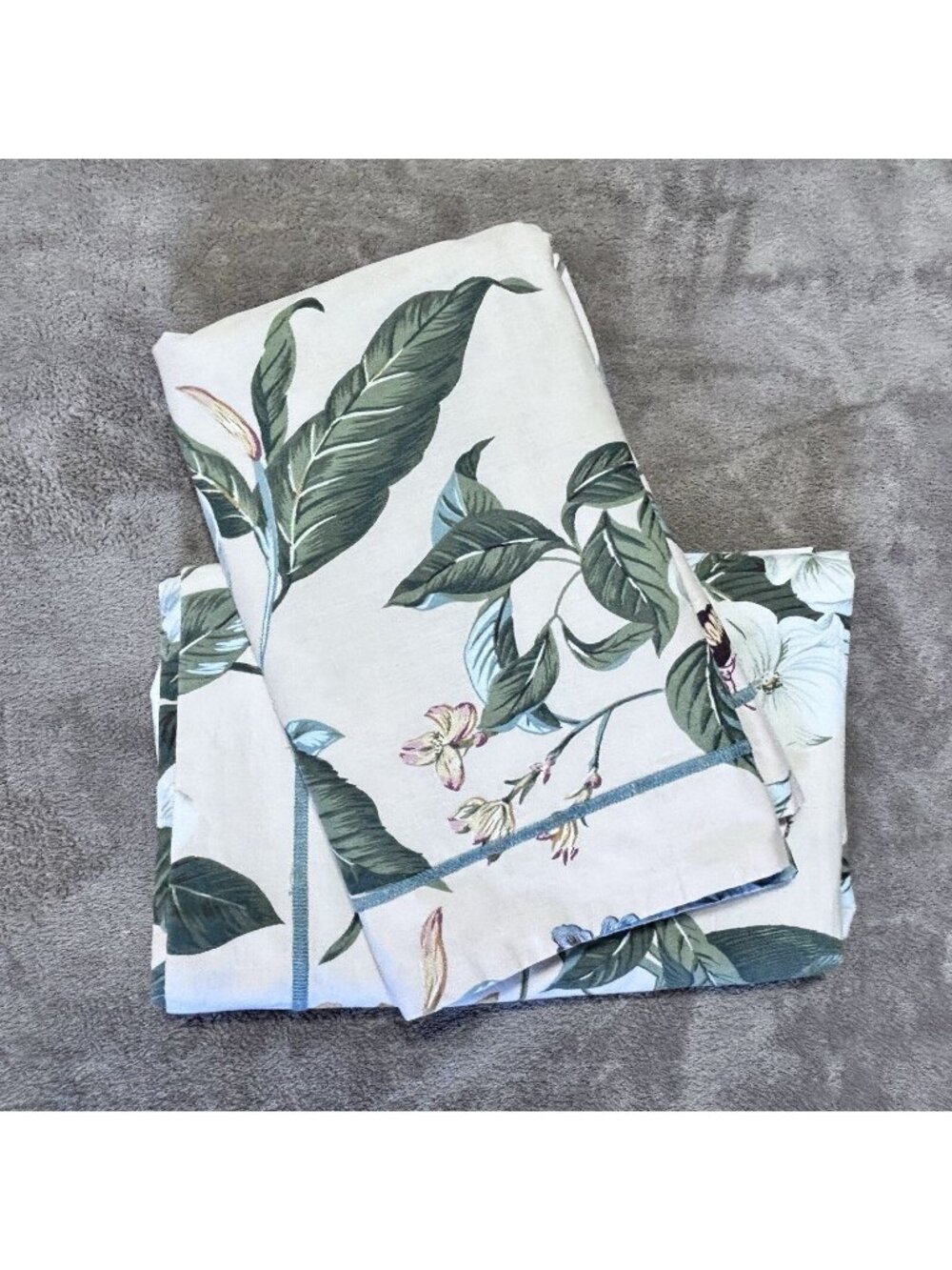 Two Standard Shams By Williamsburg Crown Crafts Garden Image Dogwood Magnolia
